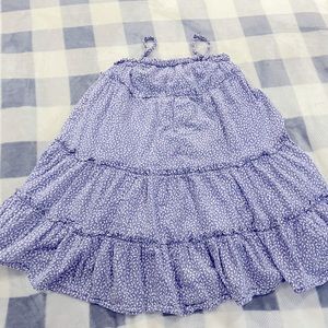 Mini Boden purple tiered strapped dress